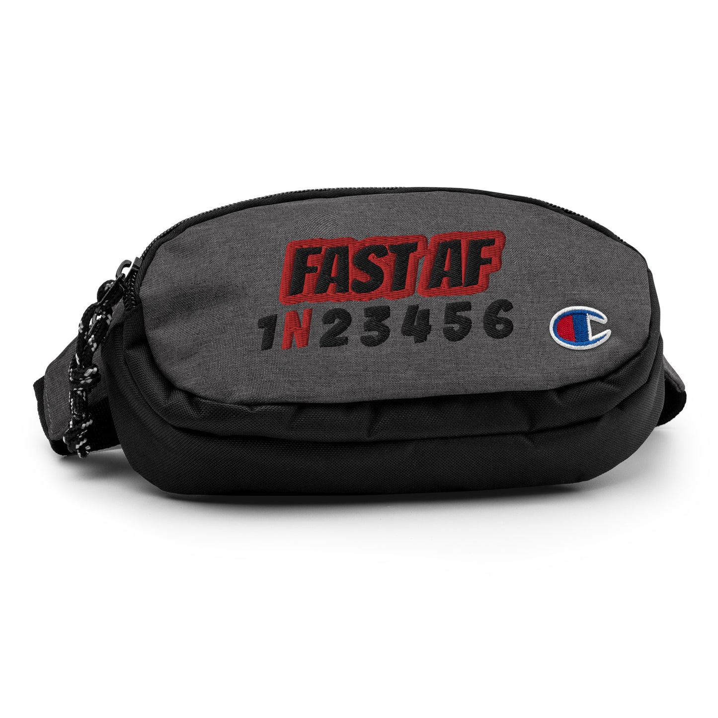 "Fast AF One Down All Up" Champion Embroidered Fanny Pack