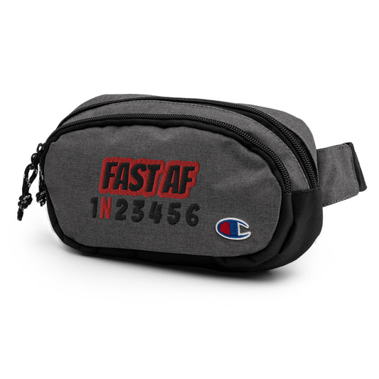 "Fast AF One Down All Up" Champion Embroidered Fanny Pack